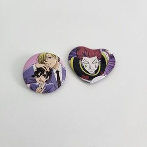 Hot Topic Hunter x Hunter Hisoka Heart & Ouran High School Host Club Pin Set
